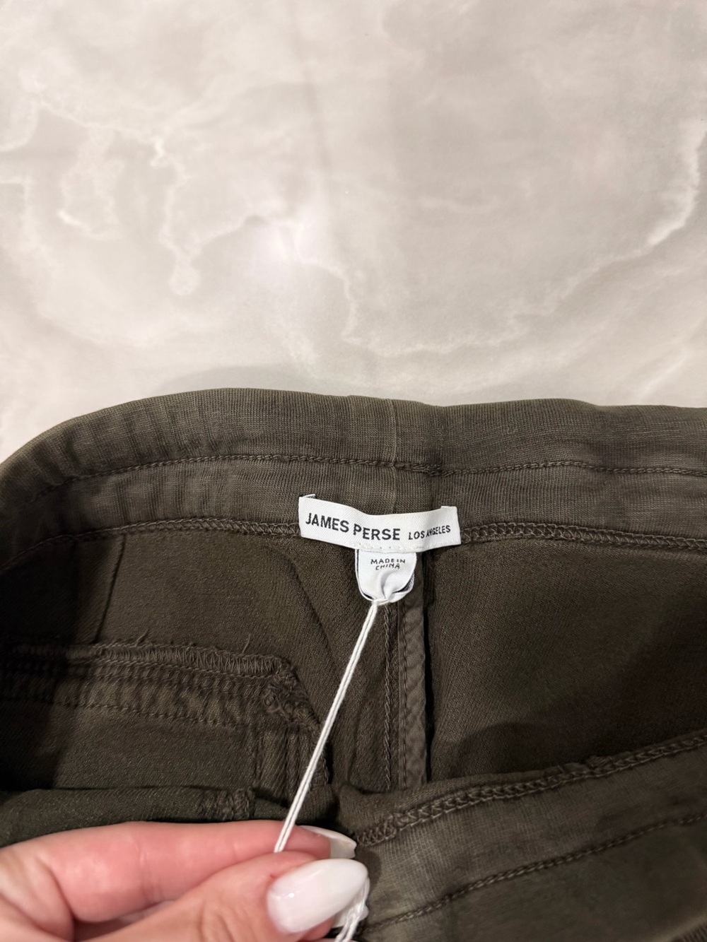 James Perse SOFT DRAPE PANT color Smoky Green Pigment - Picture 6 of 7